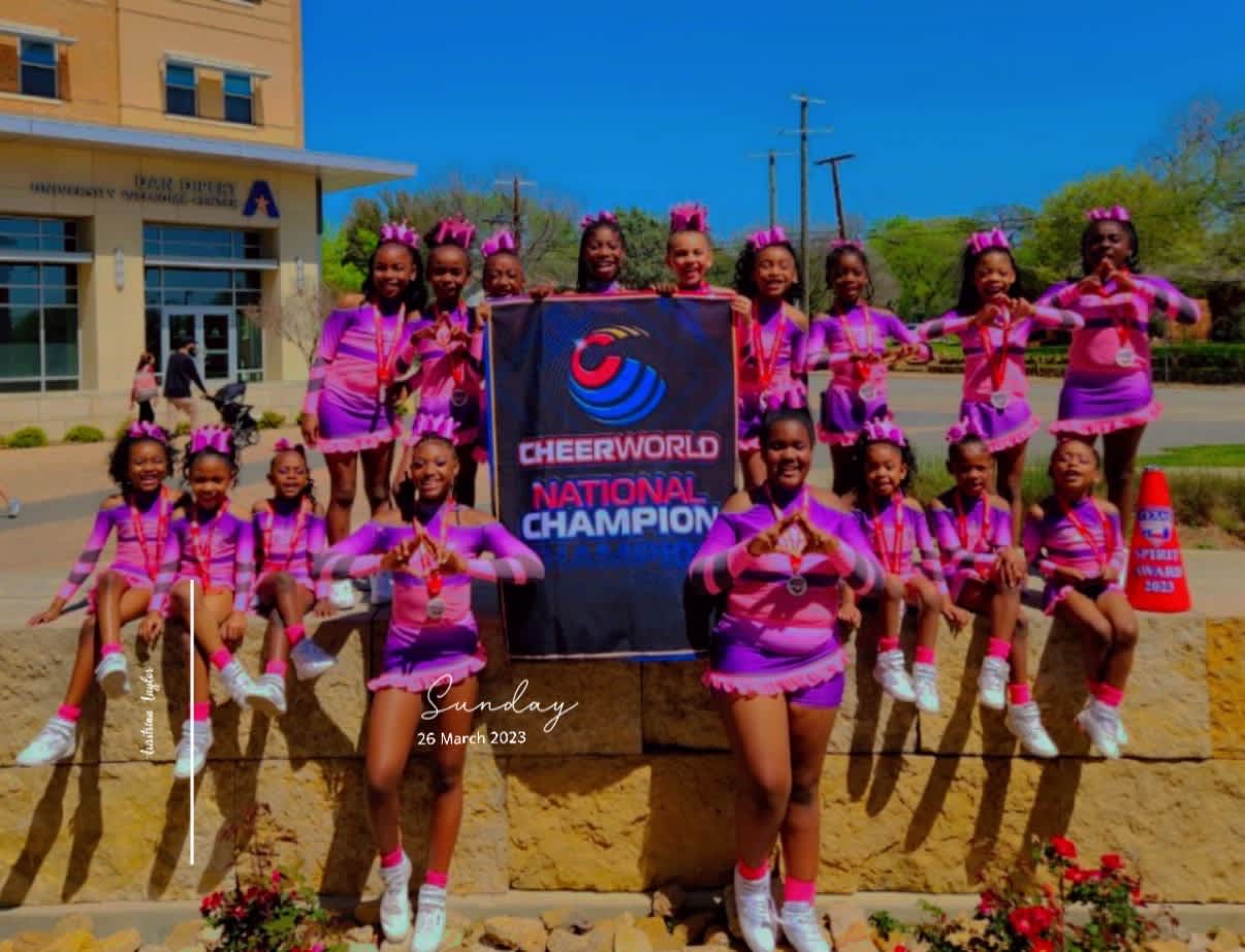 Texas Sparkle athletes celebrating a championship